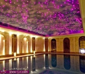 صور ديكورات اسقف جبس معلقة مضيئة حديثة