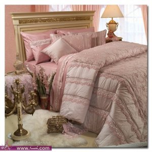 مفارش للسرير مفارش ورديه للسرير 2014