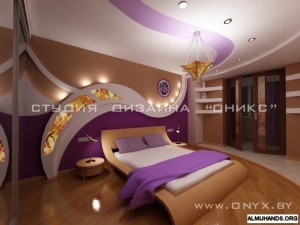 ديكورات حلوة باللون الموف الفاتح للجدار2014