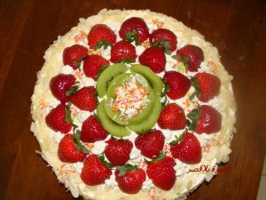 كيكة الفراولة