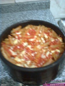 طاجن مكرونة باللحمة المفرومة بالصور خطوة خطوة