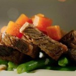 وجبة اللحم المشوي في الفرن