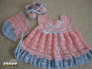 اشغال يدوية للبنات من الكروشية ، صور شغلات كروشية جديدة للبنات ، اعمال فساتين غرز كروشية للبنات