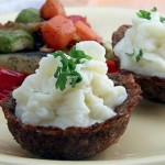 اللحم مع هريسة البطاطا