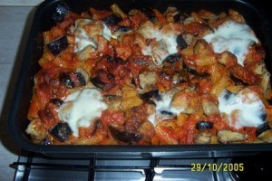 صينية مكرونة بالباذنجان