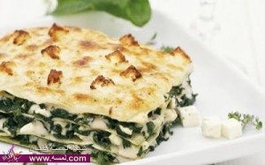 لازانيا بالكراث والجبن