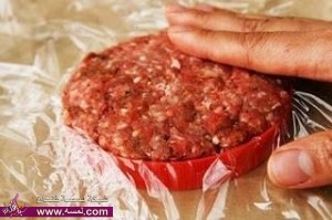 عمل البرجر على شكل دائري