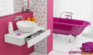 تصاميم احدث واجددد ديكور التواليت والحمام الزهرى