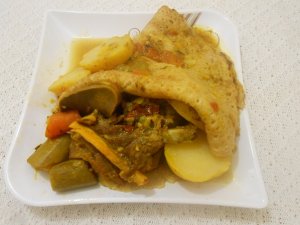 شفوت اللحم مع الخضار