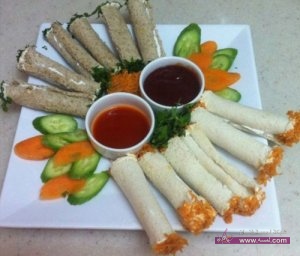 وجبة فطور شعبية طريقة عمل لفائف اللبنه والزعتر