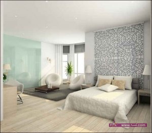 اجدد صيحات غرف نوم عصرية ديكورات غرف نوم بالوان هادئة 2015