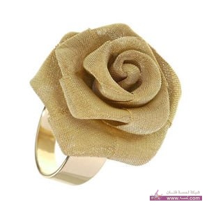 صور خواتم على شكل وردة 2015   صور أشكال خواتم مختلفة