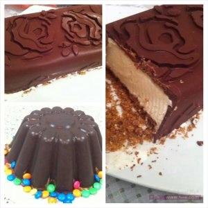 كيكة الشوكلاته محشيه ايسكريم