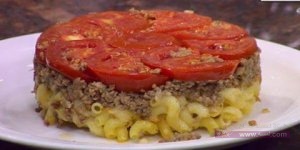 مقلوبة مكرونة باللحمة المفرومة