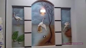 ابداع الرسم على الجدران جميل جدا