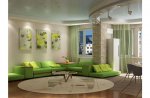 بالصورمجموعة مميزة من غرف الجلوس مودرن باللون الاخضر التفاحي2017