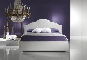 bedroom-color-schemes-impressive-modern-white-and-dark-purple-wall-color-with-queen-sized-bed-classic-headboard-pretty-big-chandeliers-for-interior-room-decorations
