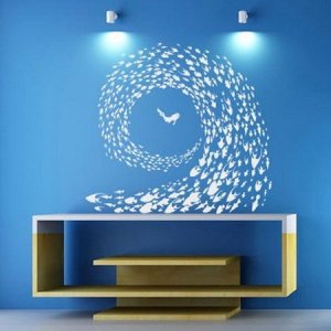 رسم-للجدرام-علي-شكل-سمك-يغوص-فى-الماء