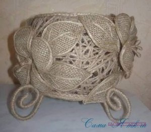 عمل تحفه من الخيط للتزين