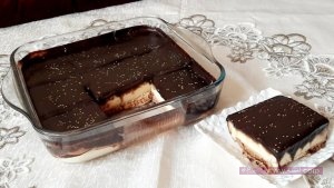 الحلويات الرمضانية حلى بارد سهل التحضير و سريع بدون فرن بثلاث طبقات