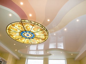 اسقف جبسية وورق جدران جذابة بالوان رائعه ومميزة2014