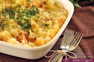 بطاطس مهروسة بالفرن