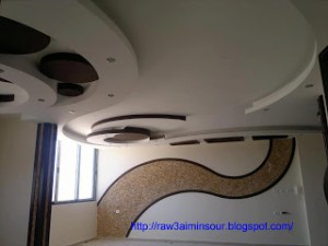 ديكورات غرف النوم  صور جبس غرف جلوس2014