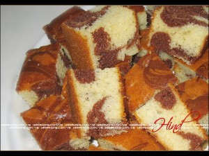 كيكة الزبادي الرخامية