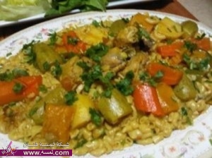 عمل مكرونه بالخضروات