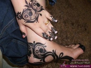 نقوش حناء للأرجل رهيب وناعم 2015  أعراس