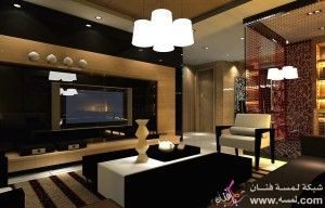 احدث ديكورات صالات وغرف معيشه 2014