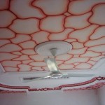 ديكور السماء بثلاثة دهانات المزج بين الدهان القديم والمعجون.