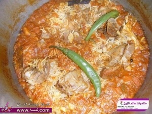 كبسة رز مضغوط باللحم