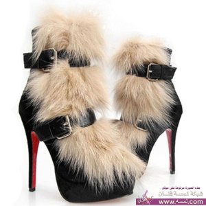 أحذية شيك من الفرو