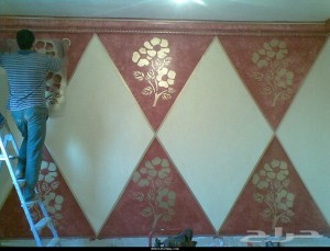 محمد الحميقاني فني دهانات وديكورات جبسيه وباركيه ورق جدرا