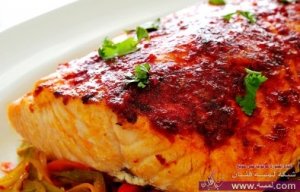 سالمون فيليه مع صلصة الفلفل