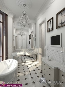 اجمل حمامات منازل رومانسي للغاية الوان جذابة وعصرية 2014