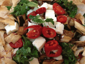 سلطة بالباذنجان فتافيت محمد اورفلي فتوش بالباذنجان