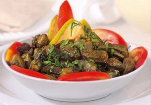 بامية مقلية مع رمان كتير طيبة 2014 , بامية مقلية مع الرمان شهية وايد 2014