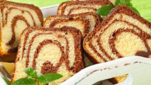 كيك الرخام بالشوكولاتة