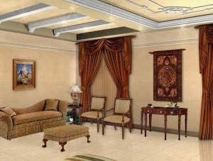 احدث ديكورات استقبال ومعيشه مودرن2014