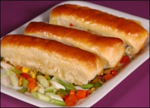 فطيرة ملفوفة محشوة بالخضروات