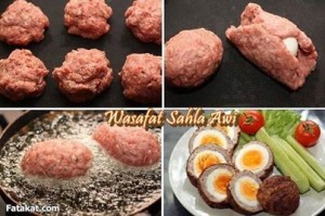 بيض اسكتلندى مقلي