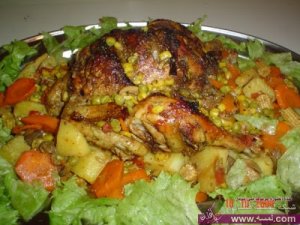 طريقة عمل الدجاج المحشي بالخضار