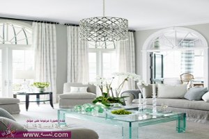 الأبيض الثلجى لغرف المعيشة