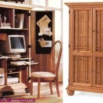 صور طريقة عمل مكتب كمبيوتر بداخله كمبيوتر من الخشب