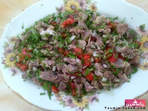طريقة عمل سلطة لحم رأس الخاروف