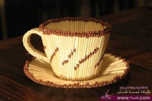 أعمال فنية من اعواد  واعواد الثقاب ومجسمات اخرى روعه