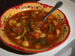 شوربة الخضار بلحم البقر