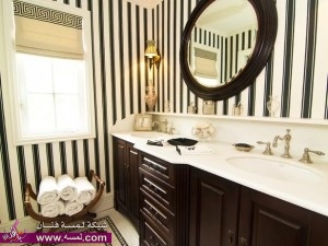 خلفيات للحمامات باللون الأبيض والأسود روعه وورق جدران تهبل